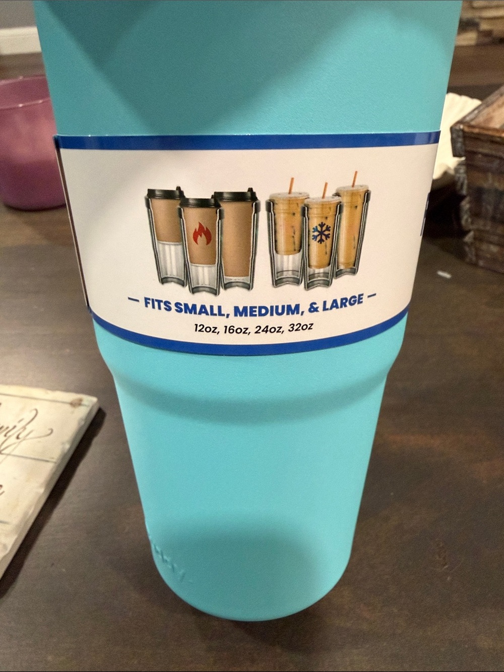 FrostBuddy To-Go Universal Cup Insulator in Aqua - Picture 4 of 4